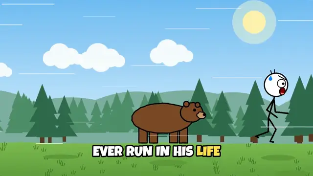 A frame from a Stickman cartoon video made in Zaga Studio